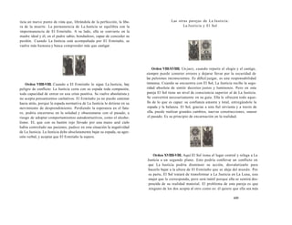 ticia un nuevo punto de vista que, librándola de la perfección, la libe-ra 
de la muerte. La permanencia de La Justicia se equilibra con la 
impermanencia de El Ermitaño. A su lado, ella se convierte en la 
madre ideal y él, en el padre sabio, bondadoso, capaz de conceder su 
perdón. Cuando La Justicia está acompañada por El Ermitaño, se 
vuelve más humana y busca comprender más que castigar. 
Orden VIIII-VIII. Cuando a El Ermitaño lo sigue La Justicia, hay 
peligro de conflicto: La Justicia corta con su espada toda compasión, 
toda capacidad de entrar en una crisis positiva. Se vuelve absolutista y 
no acepta pensamientos caritativos. El Ermitaño ya no puede caminar 
hacia atrás, porque la espada normativa de La Justicia lo detiene en su 
movimiento de desprendimiento. Perdiendo la esperanza en el futu-ro, 
podría encerrarse en la soledad y obsesionarse con el pasado, a 
riesgo de adoptar comportamientos autodestructivos, como el alcoho-lismo. 
El, que con su bastón rojo llevado por una mano azul cielo 
había controlado sus pasiones, padece en esta situación la negatividad 
de La Justicia. La Justicia debe absolutamente bajar su espada, su agre-sión 
verbal, y aceptar que El Ermitaño la supere. 
Las otras parejas de La Justicia: 
La Justicia y El Sol 
Orden VIII-XVIIII. Un juez, cuando reparte el elogio y el castigo, 
siempre puede cometer errores y dejarse llevar por la oscuridad de 
las pulsiones inconscientes. Es difícil juzgar, es una responsabilidad 
inmensa. Cuando se encuentra con El Sol, La Justicia recibe la segu-ridad 
absoluta de emitir decretos justos y luminosos. Pero en esta 
pareja El Sol tiene un nivel de consciencia superior al de La Justicia. 
Se convertirá necesariamente en su guía. Ella le ofrecerá todo aque-llo 
de lo que es capaz: su confianza amante y total, entregándole la 
espada y la balanza. El Sol, gracias a esta fiel sirvienta y a través de 
ella, puede realizar grandes cambios, nuevas construcciones, sanear 
el pasado. Es su principio de encarnación en la realidad. 
Orden XVIIII-VIII. Aquí El Sol toma el lugar central y relega a La 
Justicia a un segundo plano. Esto podría conllevar un conflicto en 
que La Justicia podría disminuir su acción, desvalorizarlo para 
hacerlo bajar a la altura de El Ermitaño que se aleja del mundo. Por 
su parte, El Sol tratará de transformar a La Justicia en La Luna, una 
mujer que le corresponda, pero será inútil porque ella se sentirá des-poseída 
de su realidad material. El problema de esta pareja es que 
ninguno de los dos acepta al otro como es: él quiere que ella sea más 
449 
 