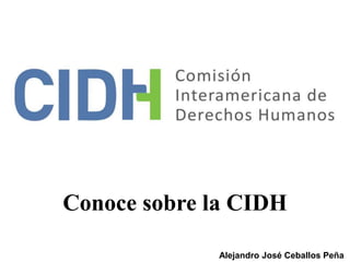 Conoce sobre la CIDH
Alejandro José Ceballos Peña
 