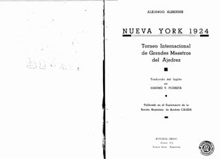Alekhine, alexander   nueva york 1924