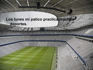Los lunes mi patico practica muchos
deportes.
