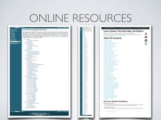 ONLINE RESOURCES
 