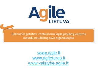 www.agile.lt
www.agileturas.lt
www.valstybe.agile.lt
 
