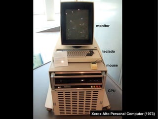 mouse teclado monitor CPU Xerox Alto Personal Computer (1973) 