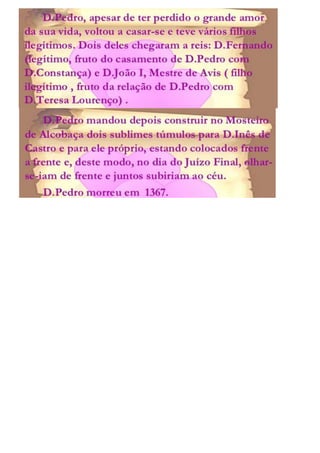 A lenda de d. pedro e d. inês