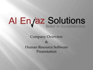 Company Overview & Human Resource Software Presentation 