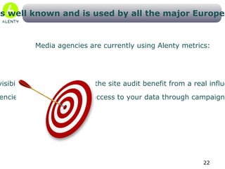 Optimization of advertising spaces Site audit Ad spaces profitability Volume increase Layout optimization Identification of relevant  axis for development Sales Points improvement Increase the prices of  the best placements What is the  smartest tarification ? Refreshs for over-performing placements. Introduction of impressions with a guaranteed visibility Where should the ad be? Increase the ad impact while preserving users satisfaction 