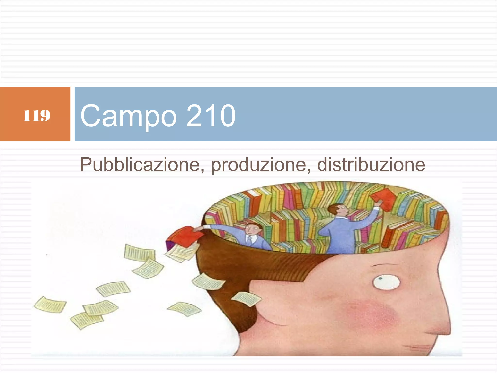 119   Campo 210
      Pubblicazione, produzione, distribuzione
 