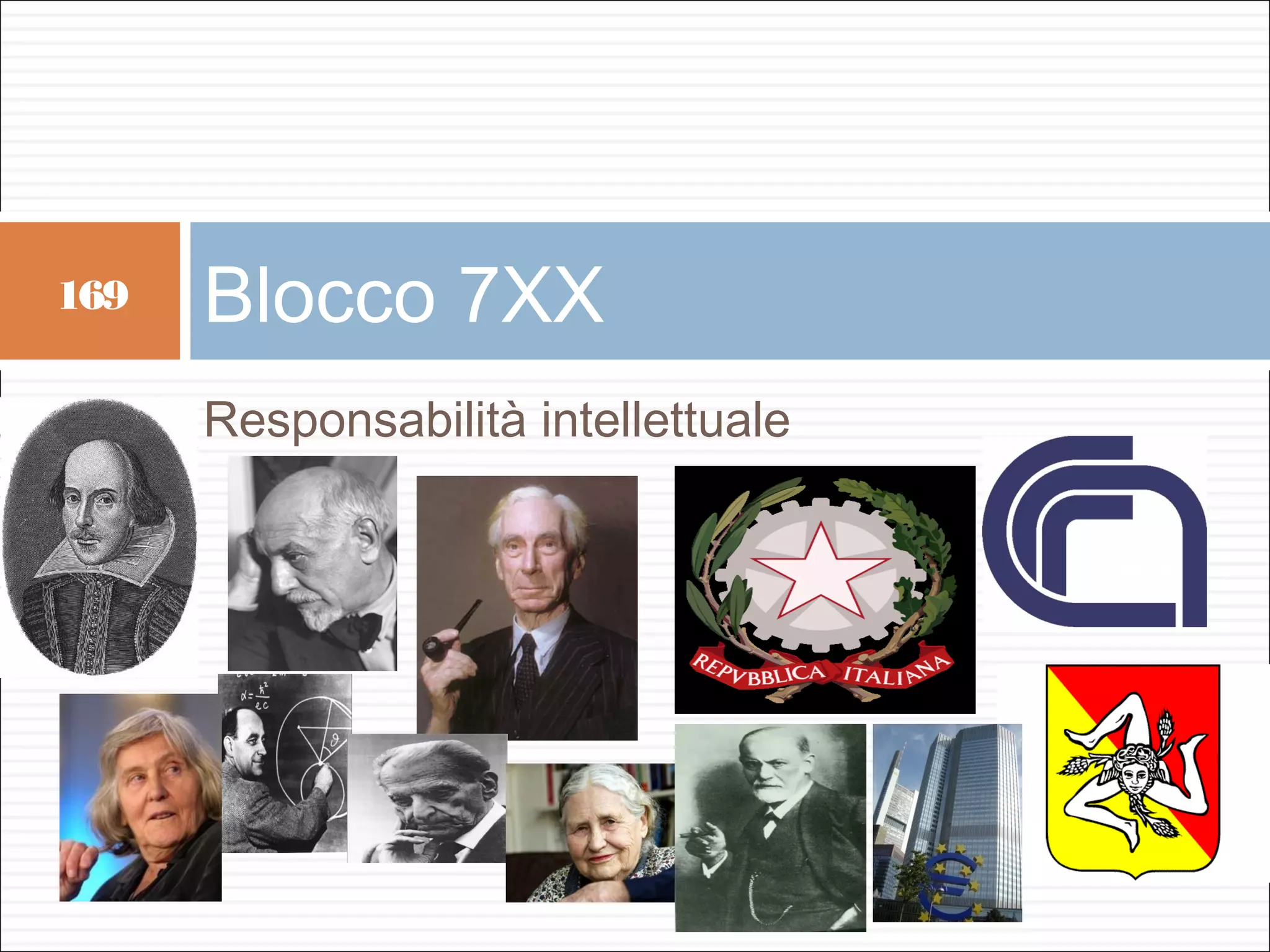169   Blocco 7XX
      Responsabilità intellettuale
 