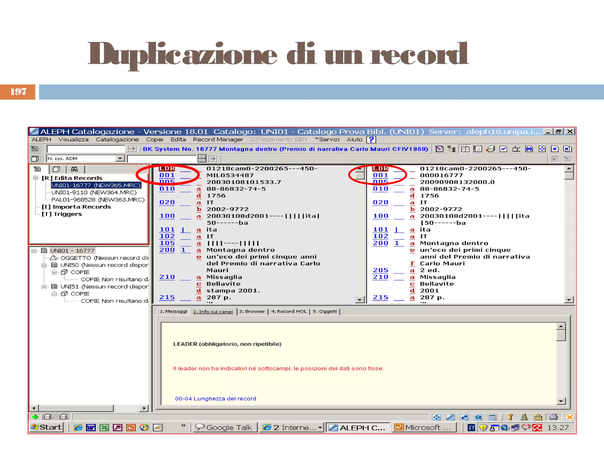 Duplicazione di un record
197
 