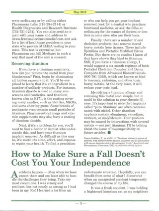 woman's health - titanium allergy