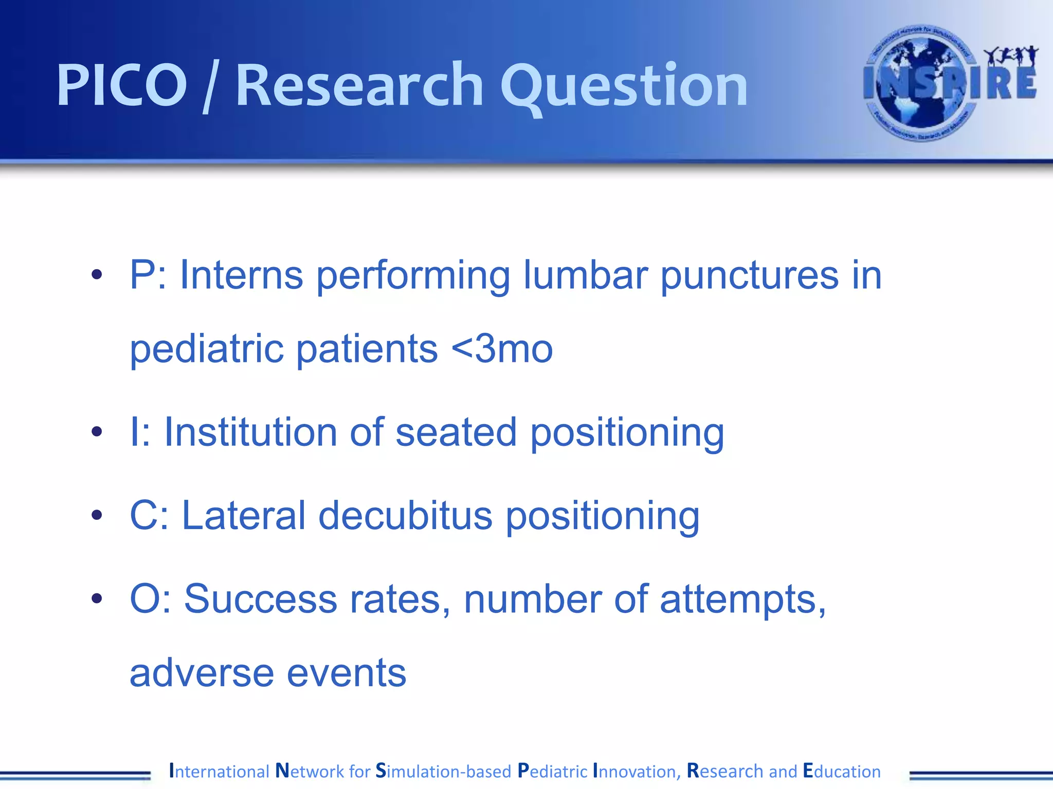 New ALERT - Improving Neonatal LP success rates through Positioning | PPTX