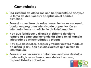 Sistemas de alerta temprana de enfermedades en el cultivo de papa:  Usos y proyecciones para la adaptación 