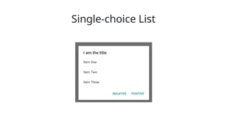 Single-choice List
 