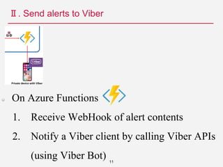 Alert for Viber using Azure Functions 20171207 | PPT