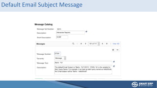 Default Email Subject Message
 