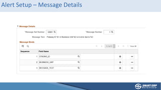 Alert Setup – Message Details
 