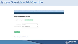 System Override – Add Override
 