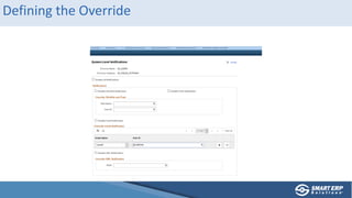 Defining the Override
 