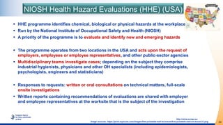 33
http://osha.europa.eu
 HHE programme identifies chemical, biological or physical hazards at the workplace
 Run by the...