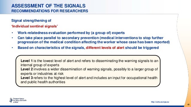 Alert And Sentinel Approaches For The Identification Of Work Related - increase 49