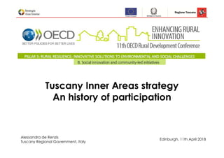 Edinburgh, 11th April 2018
Alessandra de Renzis
Tuscany Regional Government, Italy
Tuscany Inner Areas strategy
An history of participation
 