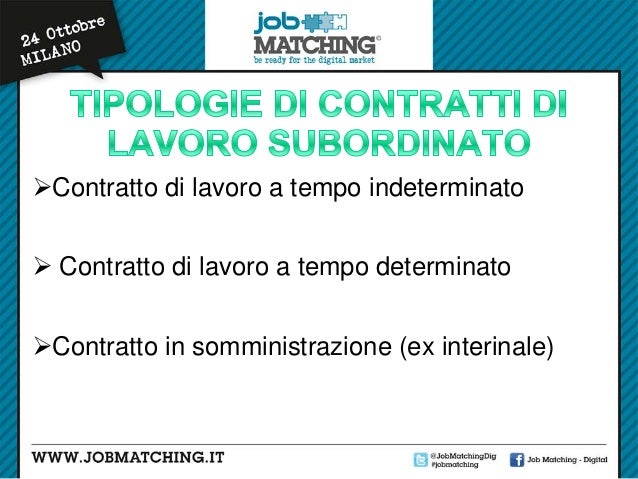Contratto Di Lavoro Subordinato A Tempo Indeterminato Il Lavoro Subordinato - di Alessandra Setti