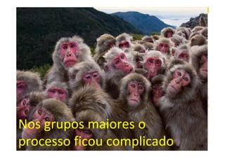 Nos grupos maiores o
processo ficou complicado
                        www.elife.com.br
 