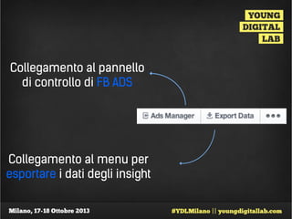 Collegamento al pannello
di controllo di FB ADS

Collegamento al menu per
esportare i dati degli insight

 