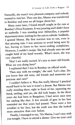A lesson in life from beggar | PDF