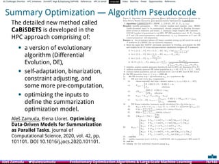 Evolutionary Optimization Algorithms & Large-Scale Machine Learning | PDF