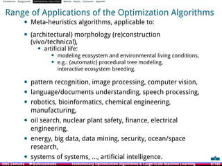 Evolutionary Optimization Algorithms & Large-Scale Machine Learning | PDF