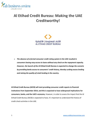 Al etihad credit bureau | PDF