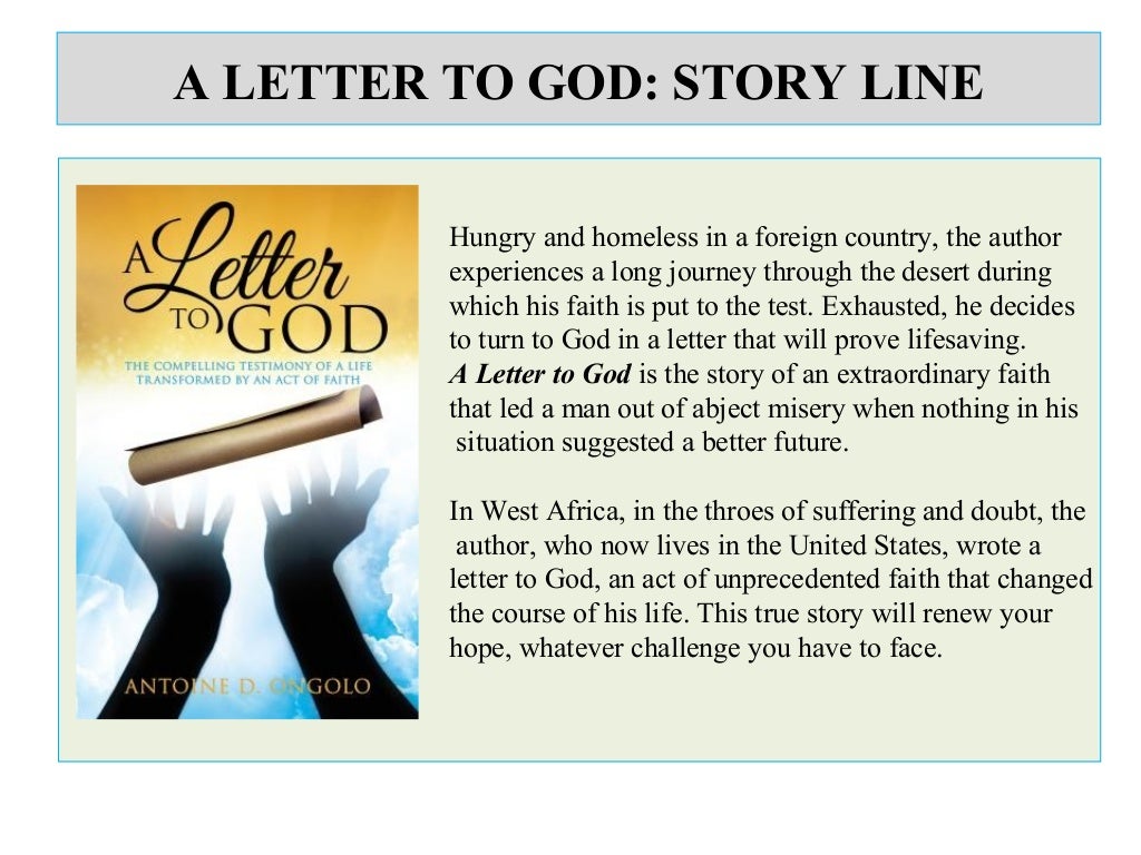 A letter to god Summary
