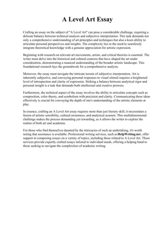 A Level Art Essay.pdf