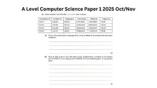 A Level Computer Science Paper 1 2025 Oct/Nov
 