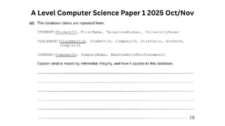 A Level Computer Science Paper 1 2025 Oct/Nov
 