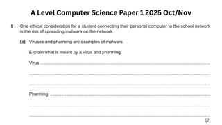 A Level Computer Science Paper 1 2025 Oct/Nov
 