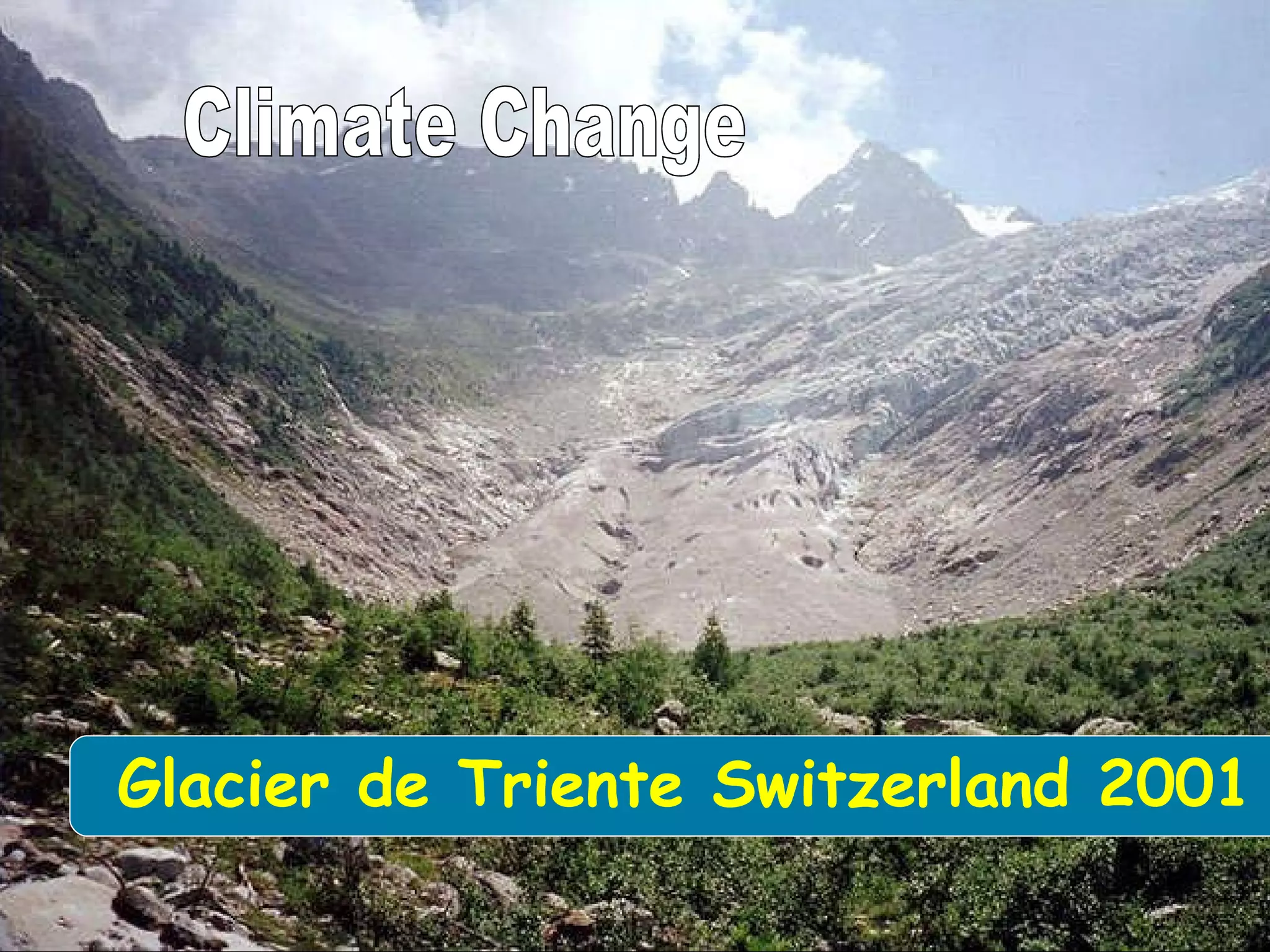 Climate Change Glacier de Triente Switzerland 2001 