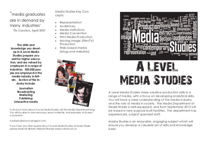 A level media brochure