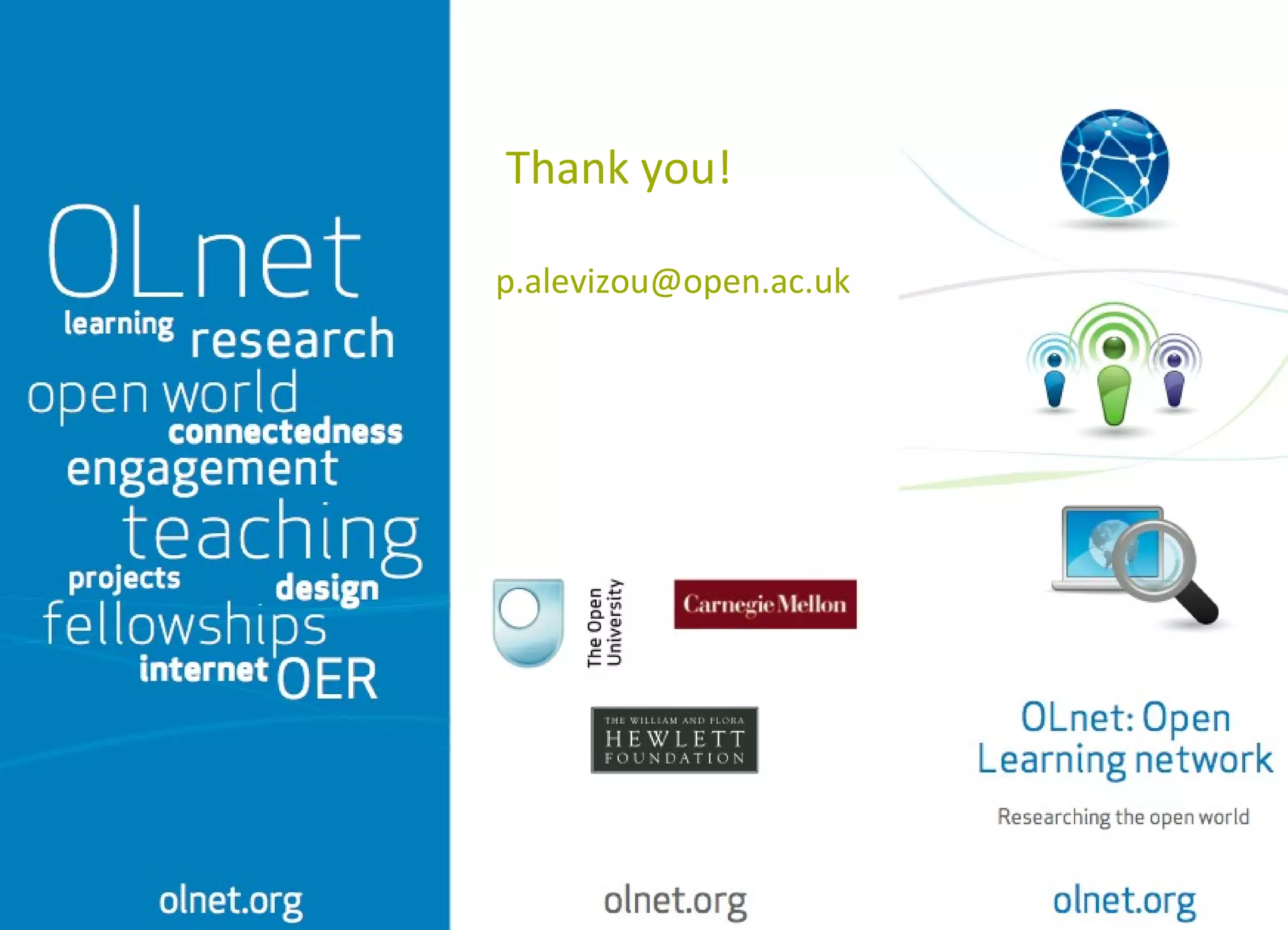 Thank you! p.alevizou@open.ac.uk  