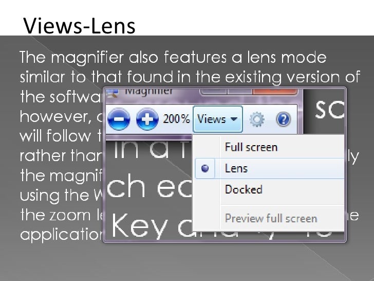 Windows magnifier tool