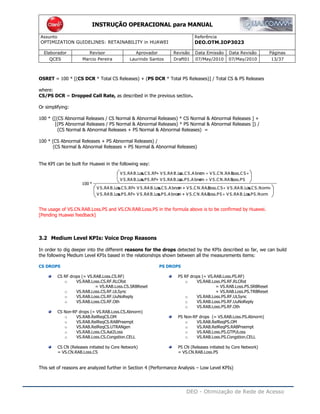 Alex optimization guidelines - retainability huawei - rev.01