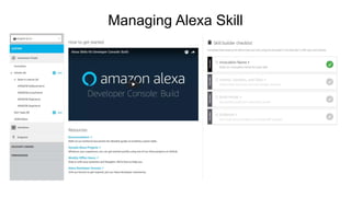 Managing Alexa Skill
 