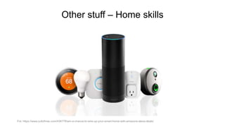 Other stuff – Home skills
Fot. https://www.cultofmac.com/436778/win-a-chance-to-wire-up-your-smart-home-with-amazons-alexa-deals/
 