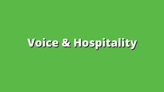 Voice & HospitalityVoice & Hospitality
 