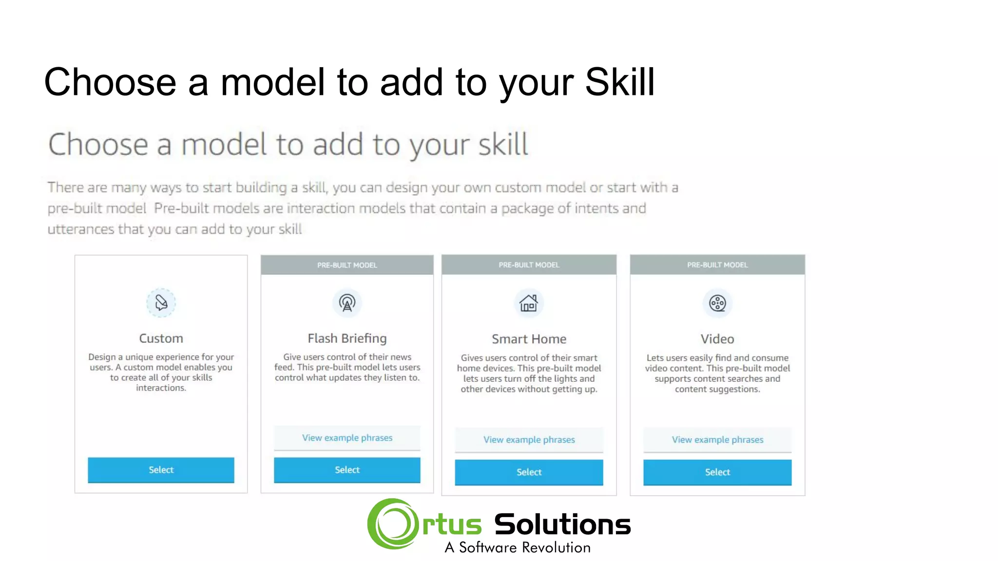 Choose a model to add to your Skill
 