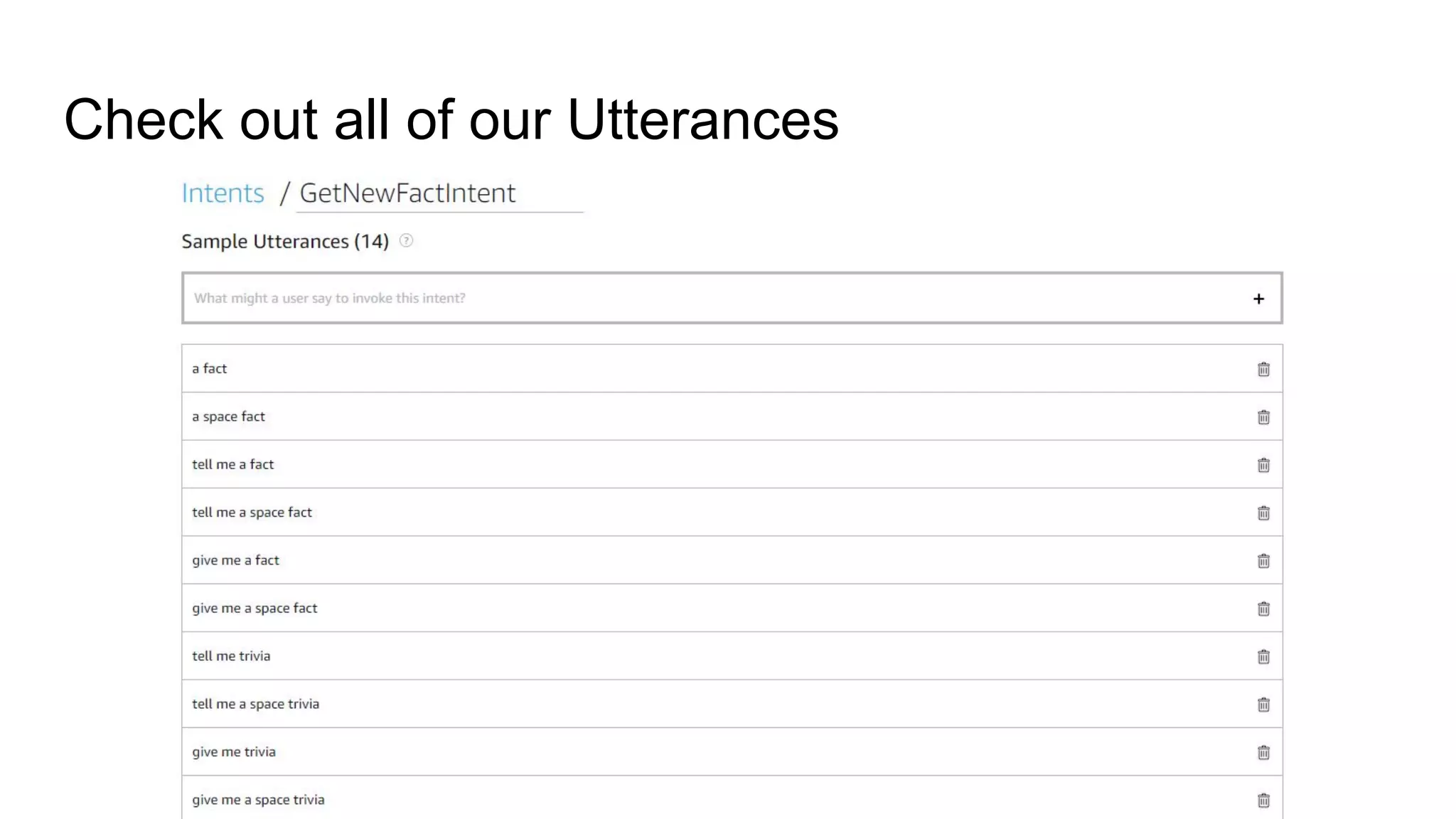 Check out all of our Utterances
 