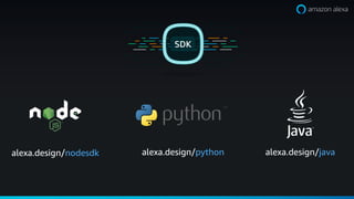 alexa.design/nodesdk alexa.design/javaalexa.design/python
 