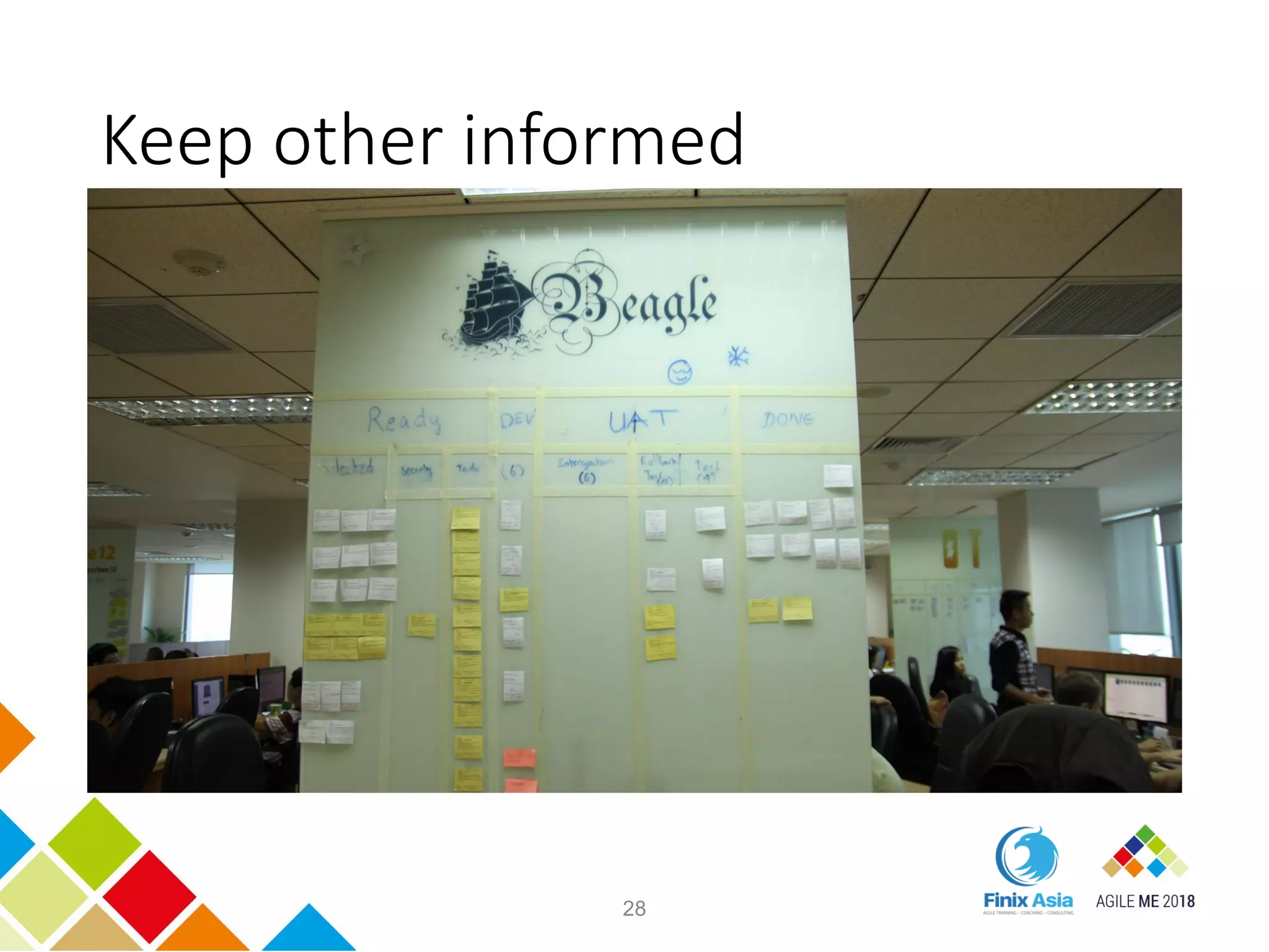 Keep other informed
28
 