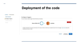Deployment of the code
 
